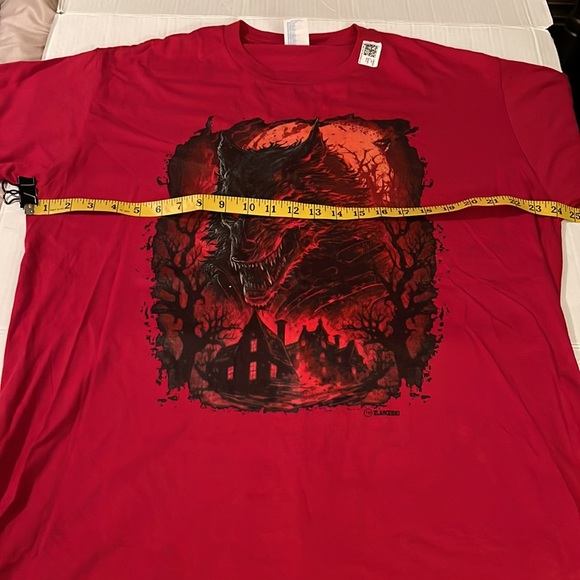 ⏳♻️ New Cranberry Red Black Wolf ZLANCE1993 Graphic Tee Shirt Mens - Picture 6 of 7
